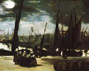 Edouard Manet Moonlight over the Port of Boulogne Sweden oil painting reproduction